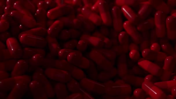 Fabrication Médicaments Produits Pharmaceutiques Nombreuses Capsules Gros Plan Sur Les — Video