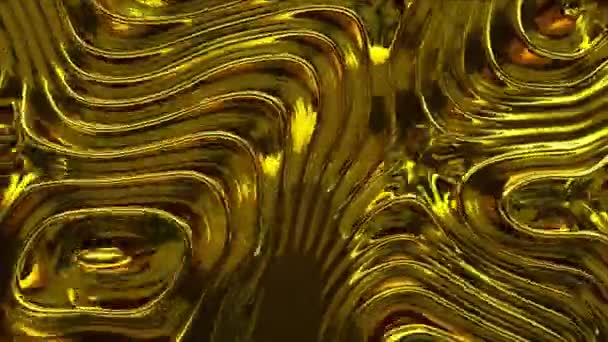 Золоті Гойдалки Гіпнотичній Рідкій Текстурі — стокове відео