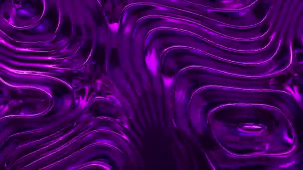 Majestueuse Ondulation Métal Liquide Violet — Video