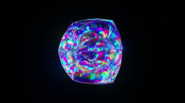 Bir holografik kabarcığın renkli 3B görüntülemesi