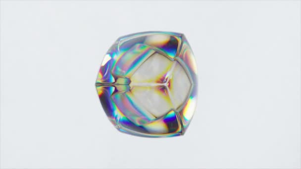Renderização Uma Estrutura Cristalina Prismática — Vídeo de Stock