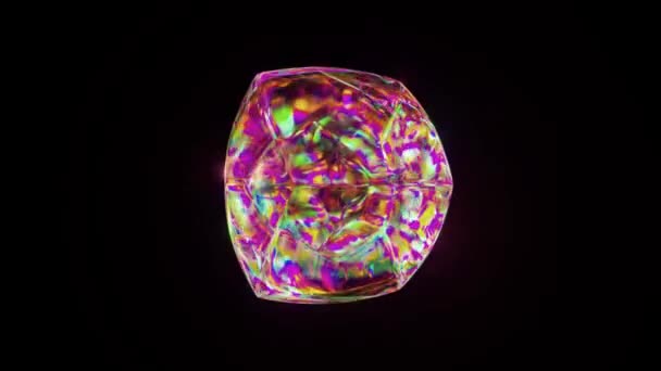 Lebendige Darstellung Eines Prismatischen Kristalls — Stockvideo