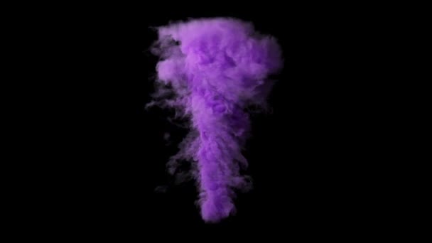 浓密的紫色和蓝色烟雾的3D动画 — 图库视频影像