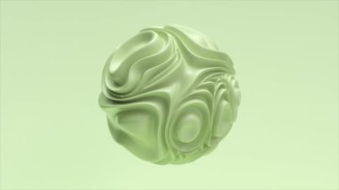 Kürenin hipnotik döngüsel animasyonu. Üç boyutlu dalgaların sonsuz animasyonu. Döngüsel düz hareket tasarımı. Tatmin edici animasyon. 3D döngüsel canlandırmanın arkaplanı.