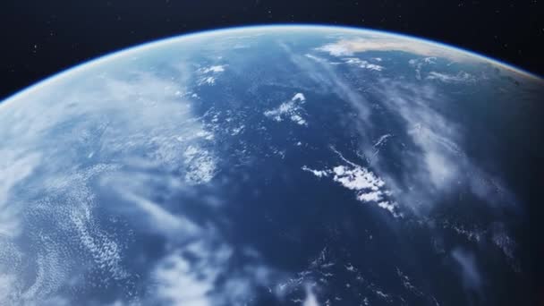 High Quality Rendering Earth Showing Continents Space Visible Atmosphere — Vídeo de stock