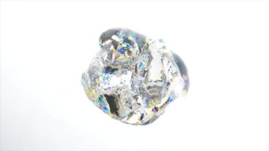 Beyaz arkaplanda berrak sıvının soyut 3d canlandırması