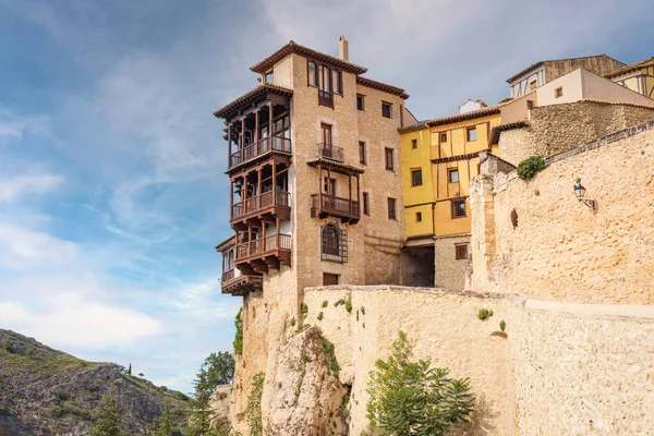 stock image Casas colgadas - hanging houses in the city of Cuenca, Castilla-La Mancha, Spain