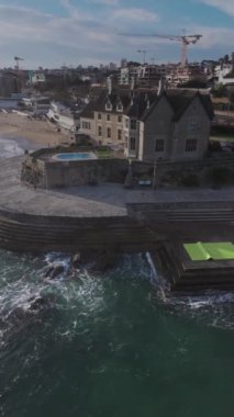 Cascais, Portekiz şehir merkezinin hava görüntüleri..