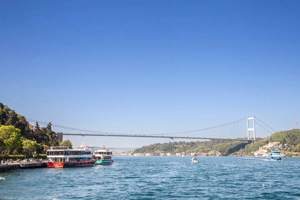 Istanbul Turkey Května 2022 Bosphorský Most Také Nazýván Červencový Most — Stock fotografie