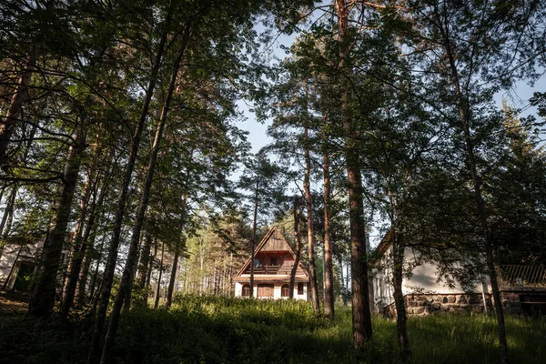 Residential House Mountain Chalet Building Called Vikendica Middle Mountain Forest — Stock Photo, Image