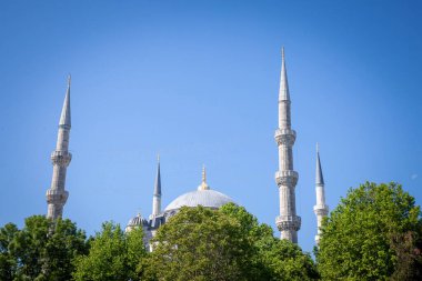 Main building of suleymaniye mosque during sunny afternoon; suleymaniye Camii is an iconic muslim mosque of Fatih district in istanbul, Turkey