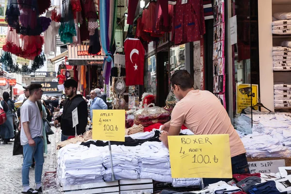 Istanbul Turkey May 2022 Selective Blur Merchant Istanbul Bazar Market — Stock Photo, Image