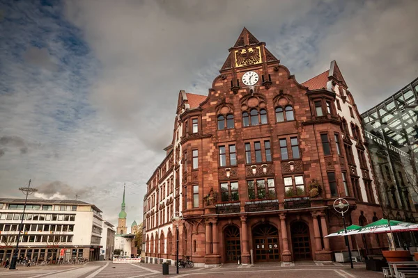 stock image DORTMUND, GERMANY - NOVEMBER 5, 2022: Main facade of the Altes Stadthaus of Dortmund. it's the former city hall, a major landmark of the city, built in 1899.