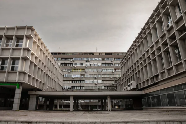 Edifícios Altos Distrito Blok Novi Beograd Belgrado Sérvia Conjunto Habitacional — Fotografia de Stock