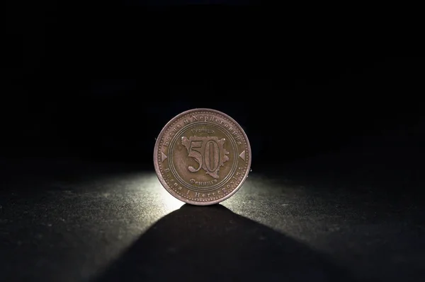 동전은 배경에 고립되어 스난에 페인가 언급되어 Bam 보스니아 컨버터블 Konvertibilna — 스톡 사진