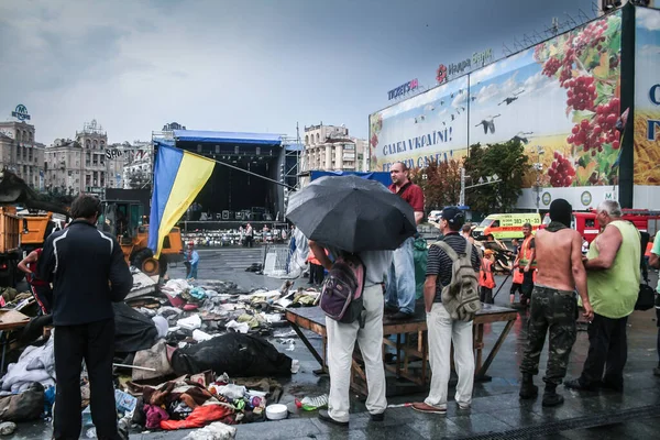 Kiev Ukraine Αυγουστου 2014 Επιλεκτική Θολούρα Για Έναν Άνθρωπο Που — Φωτογραφία Αρχείου