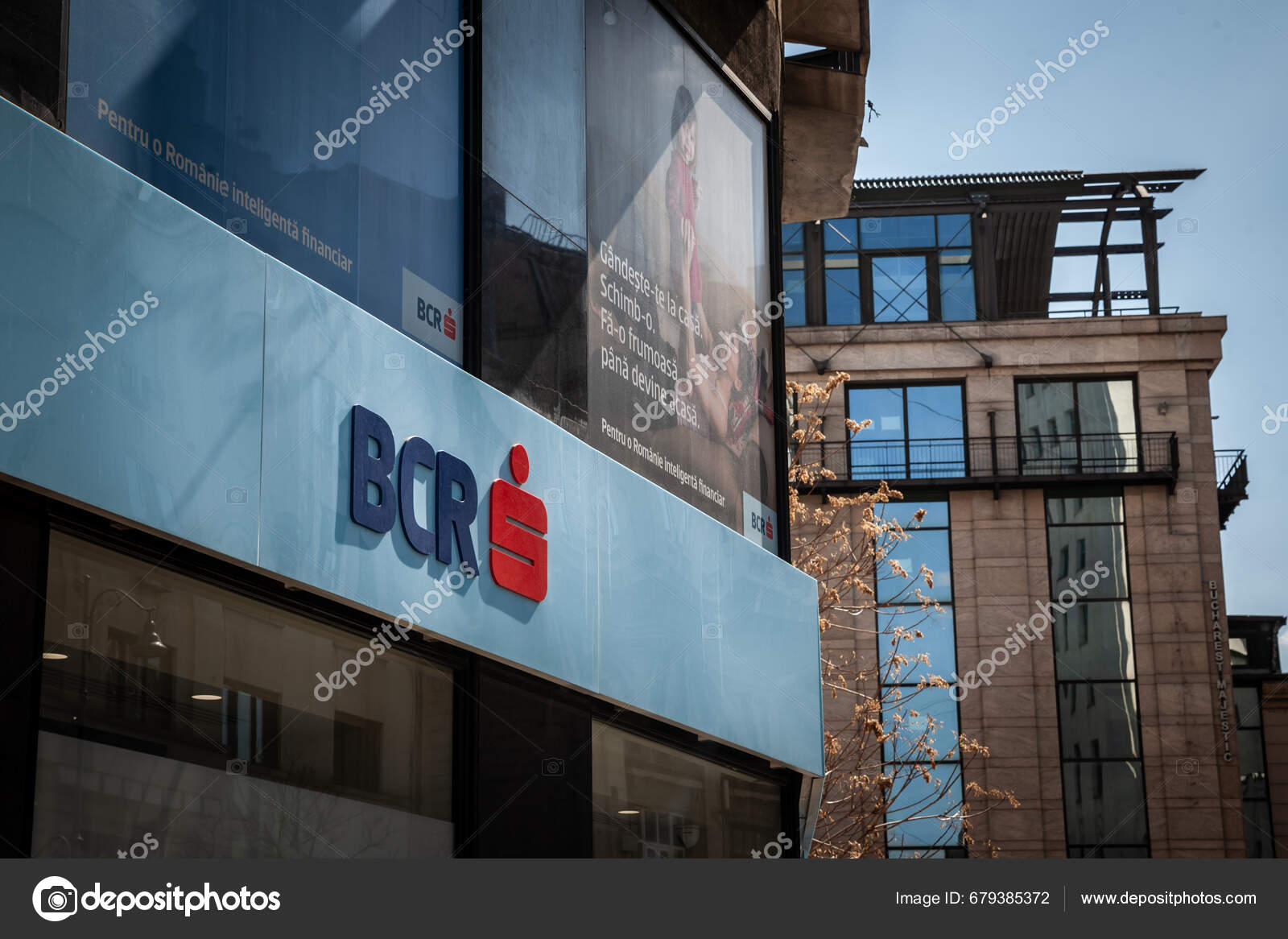 Bucharest Romania March 2023 Bcr Logo Front Local Bank Bucharest