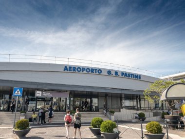 ROME, ITALY - JUNE 15, 2024: Main Terminal of Rome Ciampino Airport (Giovan Battista Pastine Airport). It's the secondary airport of rome, mainly for low cost carriers. clipart