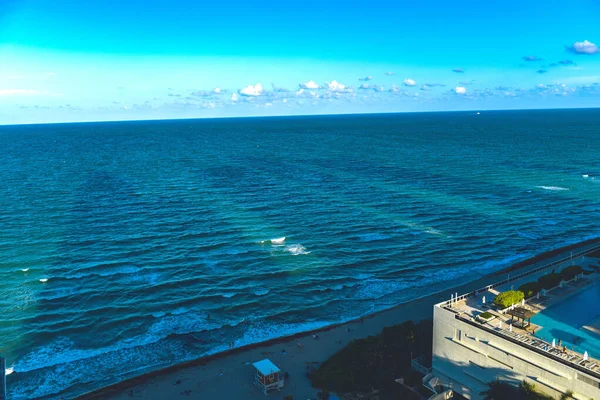 Från Ett Hotellrum Bevittna Den Lugna North Hollywood Beach Miami — Stockfoto