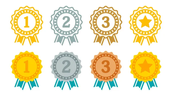 Topo Qualidade Ouro Ranking Primeiro Lugar Melhor Vetor Ícone Ilustração — Vetor de Stock