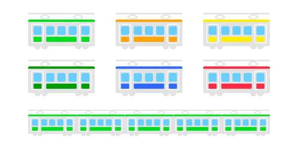 Treno Giapponese Giocattolo Carino Ferroviario Semplice Icona Illustrazione Materiale Colori — Vettoriale Stock