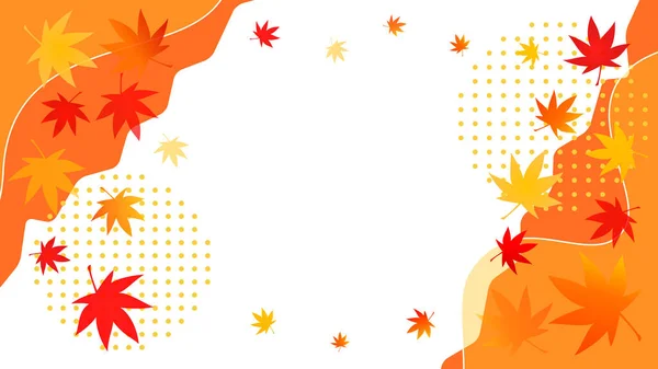Autumn Sale Banner Template Design Maple Leaves Vector Background Illustration — Stock Vector