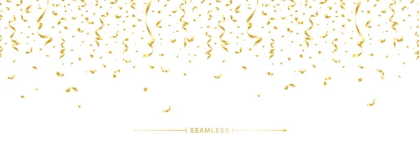 Bandeira Longa Confetes Dourados Natal Elemento Design Férias Aniversário Celebração —  Vetores de Stock