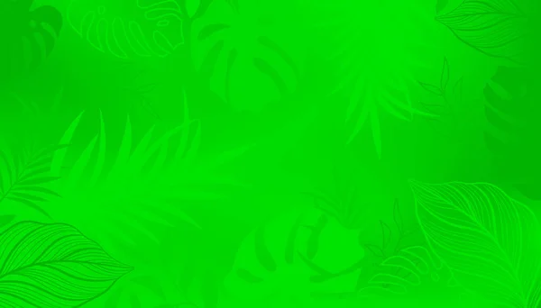 Folhas Palma Tropicais Folhas Selva Vetor Floral Fundo Padrão Ilustração — Vetor de Stock
