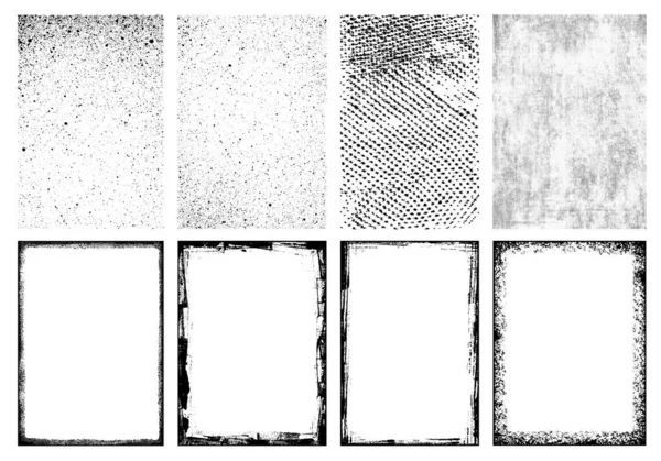 Conjunto Fondos Marcos Superposición Retro Grunge Compilación Ilustraciones Vectoriales Completas — Archivo Imágenes Vectoriales