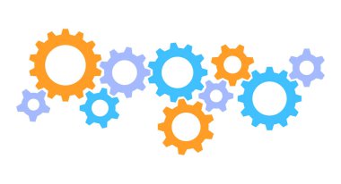 Beyaz arkaplanda şirin çizgi film vites renkleri