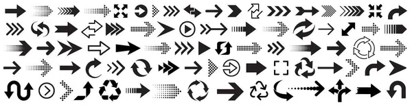 箭头设置为80个黑色图标 箭头图标 箭头矢量集合 箭头光标 现代简单的箭 矢量说明 图库矢量图片