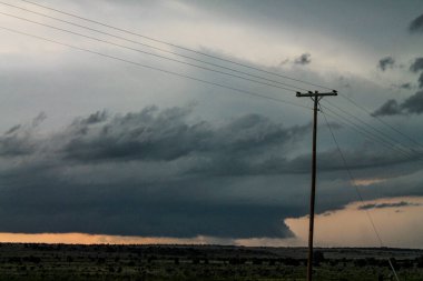 Güney Las Animas, Colorado 'da 8 Temmuz 2023' te bir koni kasırgası ile Mezocyclone.