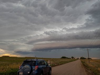 Shelf cloud on a quasi-linear convective system. clipart