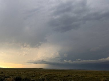 Colorado / Wyoming sınırında süper hücre fırtınası.