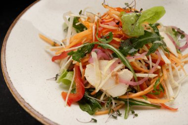 Tavuk fileto ile sebze salatası