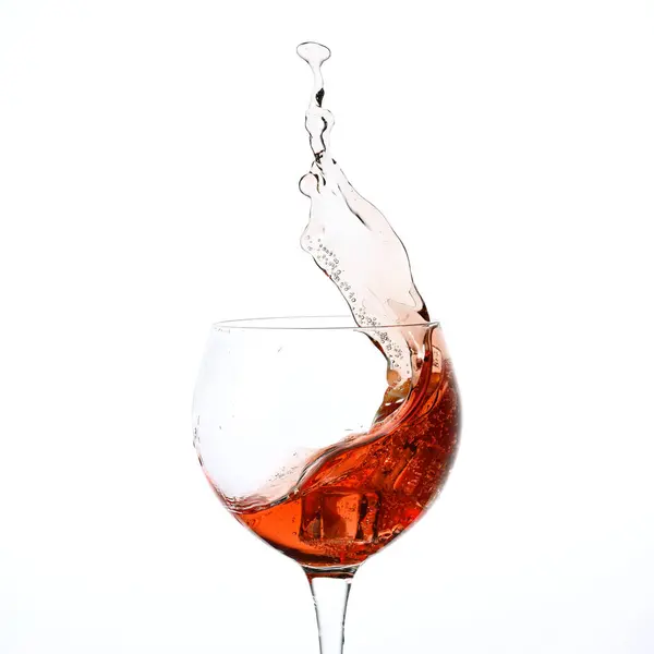 Aperol Spritz Cocktail Spetteren Witte Achtergrond Stockfoto