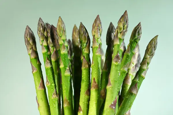 Bunch Fresh Asparagus Close Fotos De Bancos De Imagens Sem Royalties