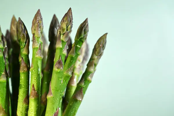 Bunch Fresh Asparagus Close 스톡 사진