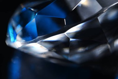 Mavi cam kristaller arka plan yakın plan