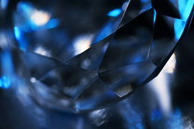 Mavi cam kristaller arka plan yakın plan