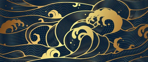 Роскошный Золотой Линейный Фон Паттерн Стиле Деко Линейная Текстура Фона — стоковый вектор