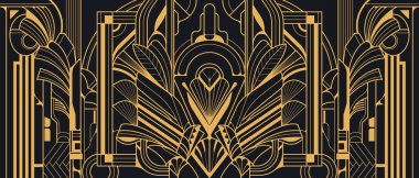 Vektör modern geometrik fayans deseni. Soyut sanat deco kusursuz lüks arka plan.