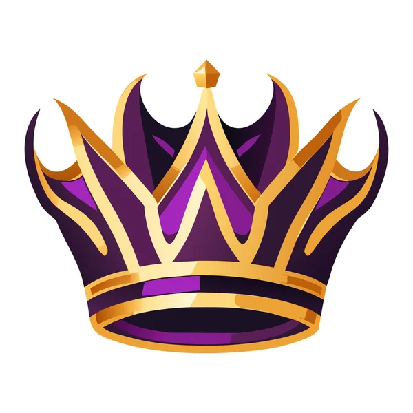 Modern Crown Logosu Kraliyet Kraliçesi Soyut Logosu Beyaz Arka Planda — Stok Vektör
