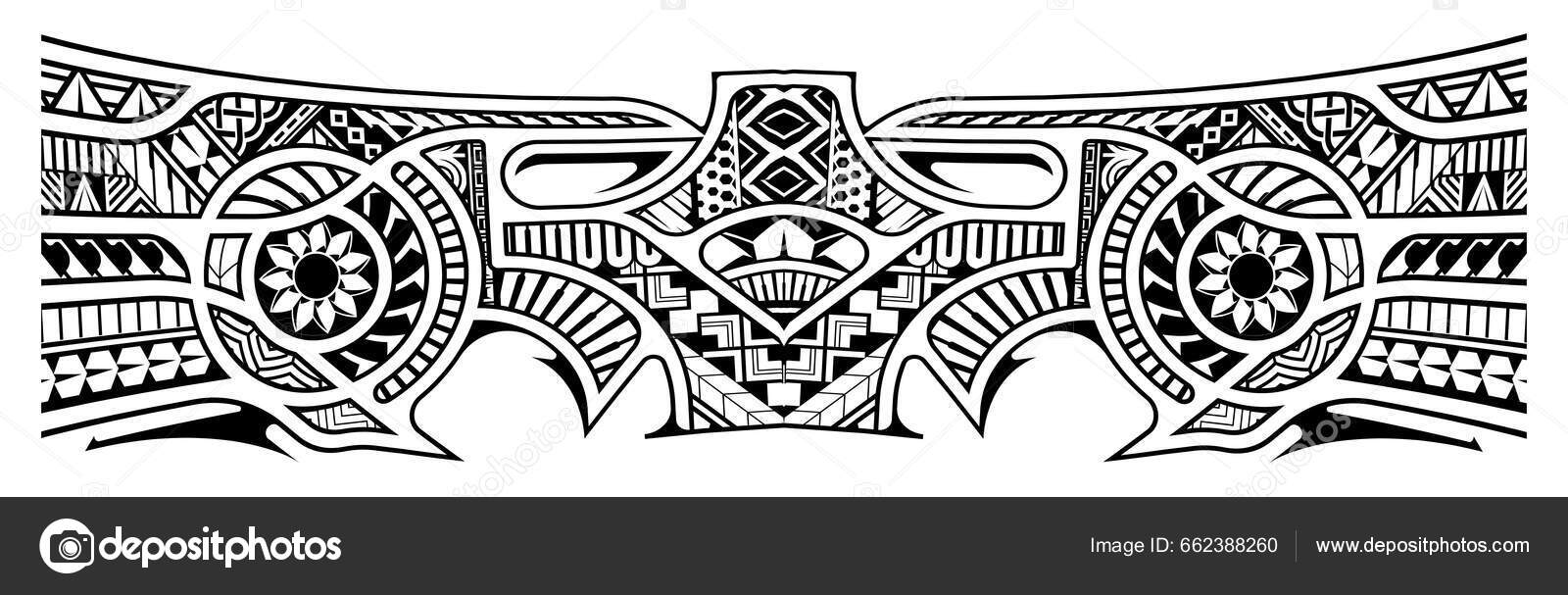 Immagini vettoriali stock di Tribal armband tattoo | DepositPhotos, image size:1600x607