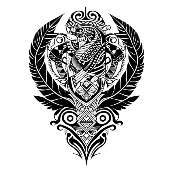 Abstract Polynesian Tattoo Wrist Sleeve Tribal Pattern Forearm Ethnic Template — Stock Vector