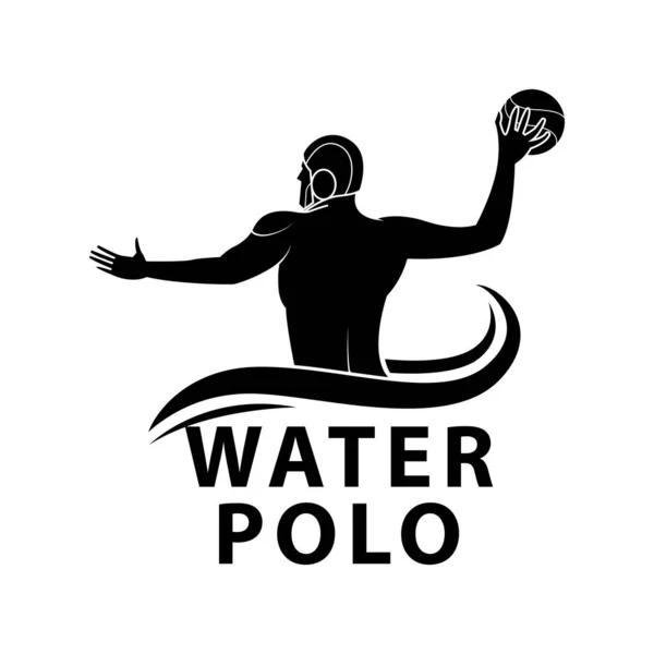Modelo Logotipo Jogador Pólo Aquático Vetor Gráfico Design Esportivo — Vetor de Stock