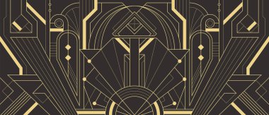 Vektör modern geometrik fayans deseni. Soyut sanat deco kusursuz lüks arka plan.