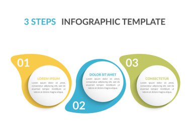 Infographic template with 3 steps, workflow, process chart, vector eps10 illustration