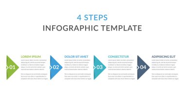 Infographic template with 4 steps, workflow, process chart, vector eps10 illustration