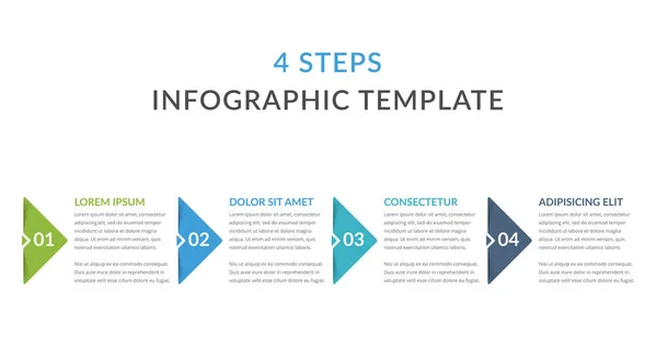 Infographic Template Steps Workflow Process Chart Vector Eps10 Illustration — Stockvektor